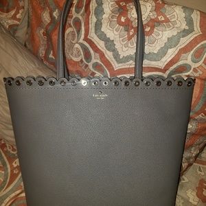 Kate Spade smoky pearl leather handbag